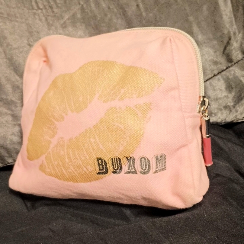 Pink Buxom makeup bag, medium size